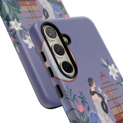 🌸🐦 The Lady Of The Garden Birdcage Phone Case – Art Deco Floral Elegance