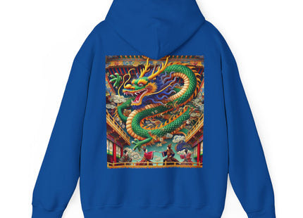 Tibetan Dragon Over Kabuki Duel – Heavy Blend™ Hooded Sweatshirt