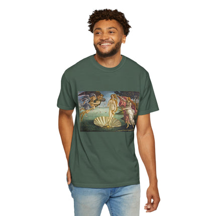 Birth of Venus by Sandro Botticelli Unisex Garment-Dyed T-shirt