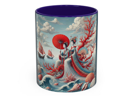 Ladies by the Quiet Sea Colorful Mugs (11oz, 15oz)