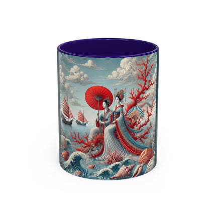 Ladies by the Quiet Sea Colorful Mugs (11oz, 15oz)