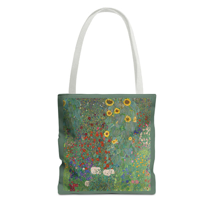 Farm Garden with Sunflowers by Gustav Klimt Tote Bag (AOP)