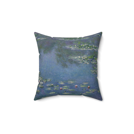 Water Lilies by Claude Monet Spun Polyester Square Pillow