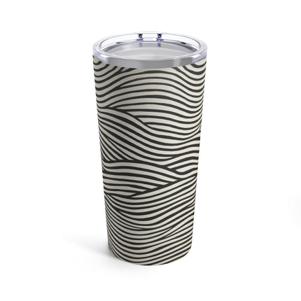 Wave Pattern on White Tumbler 20oz