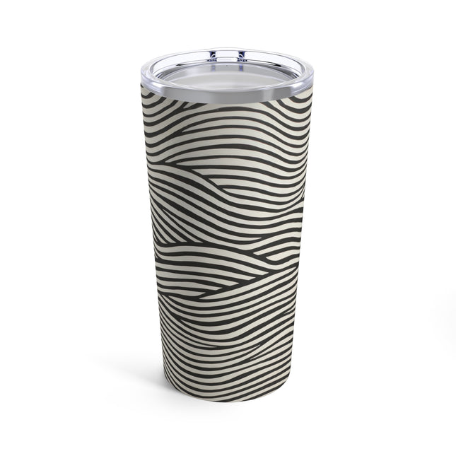 Wave Pattern on White Tumbler 20oz