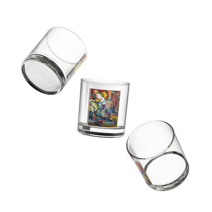 Fish, Fruits, and Flowers Latte Rocks Glass, 10oz