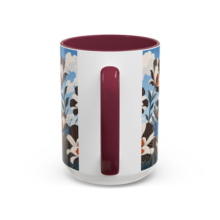 🌊🌼 The Windswept Seaside Promenade Colorful Mug – Art Deco Coastal Elegance