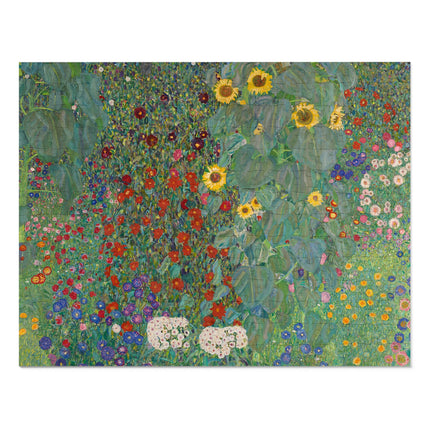 Farm Garden with Sunflowers by Gustav Klimt Puzzle (30, 110, 252, 500-Piece)