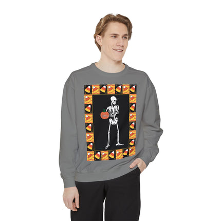 Candy Corn Skeleton Unisex Garment-Dyed Sweatshirt