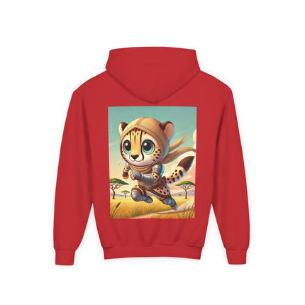 Swift Cheetah Youth Hooded Sweatshirt – Speed, Energy & Bold Adventure