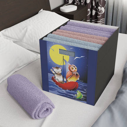 Embarking on a Moonlit Journey Felt Storage Box
