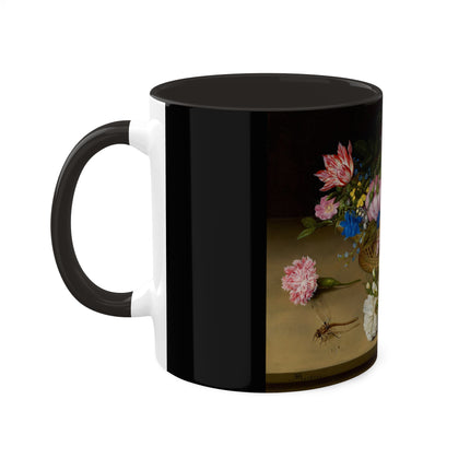 Flower Still Life by Ambrosius Bosschaert Colorful Mugs, 11oz