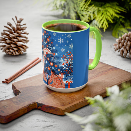 🎋❄️ The Winter Lantern Celebration Colorful Mug – Elegant Asian Christmas Fantasy