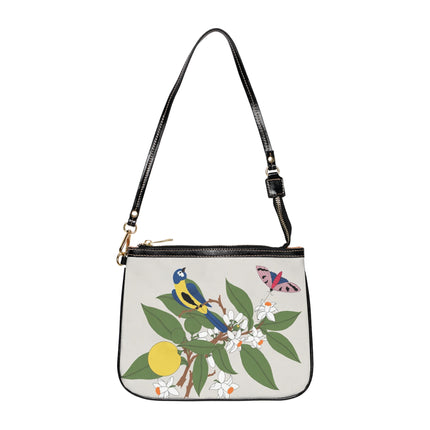 Blue Tit & Butterfly Shoulder Bag – Spring Grace & Timeless Charm