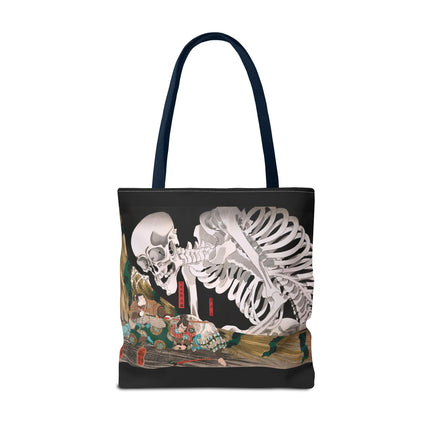 Mitsukuni Defying the Skeleton Spectre by Utagawa Kuniyoshi Tote Bag (AOP)