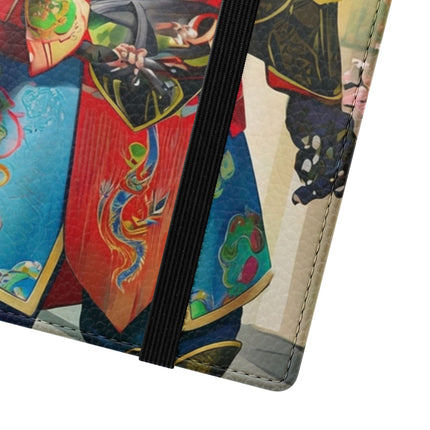 🦁🦊⚔️ Cyberpunk Lion Samurai Flip Case – Futuristic Honor & Kitsune Spirit