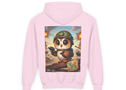 Owl on the Front Lines Youth Heavy Blend Hooded Sweatshirt