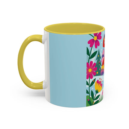 🌸🎄 Christmas In The Winter Garden Colorful Mug – Whimsical Holiday Fantasy