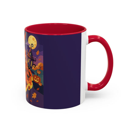 🐈‍⬛🎃 The Black Cat Witch Of Pumpkin Manor Colorful Mug – Whimsical Halloween Charm