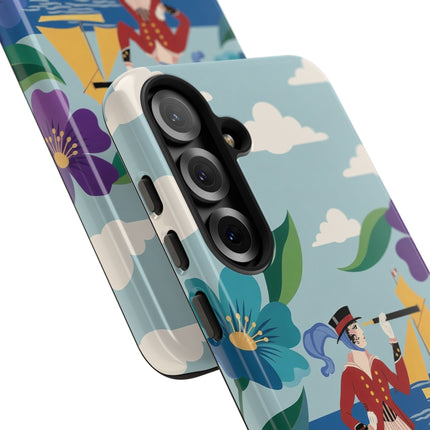 🌊🔭 The Lady Of The Seaside Lookout Phone Case – Art Deco Nautical Adventure