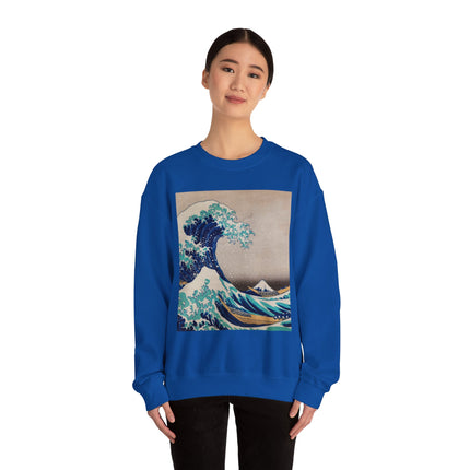 The Great Wave off Kanagawa by Katsushika Hokusai Heavy Blend™ Crewneck Sweatshirt