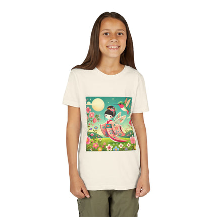 Geisha Fairy and the Hummingbird Blossom Youth Short Sleeve Tee
