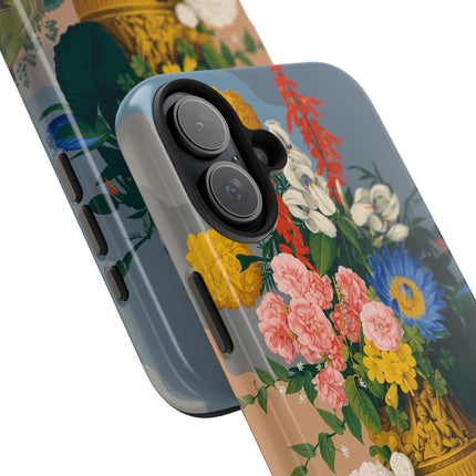 🌺🐦 The Garden Of Golden Birds Phone Case – Art Deco Floral Elegance