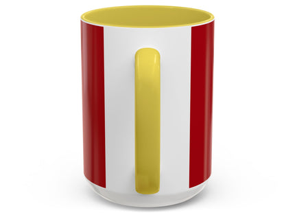 Regal Crimson Crane in the Autumn Mist Colorful Mugs (11oz, 15oz)