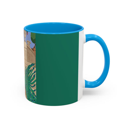 The Peacock's Admiration Colorful Mug (11oz, 15oz) – Rococo Elegance, Peacock Beauty & Garden Charm