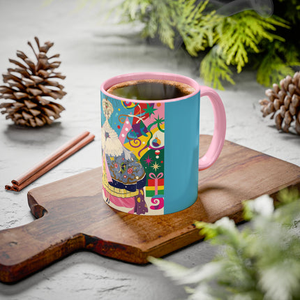 🎀✨ The Christmas Court Of Joy Colorful Mug – Art Deco Holiday Fantasy