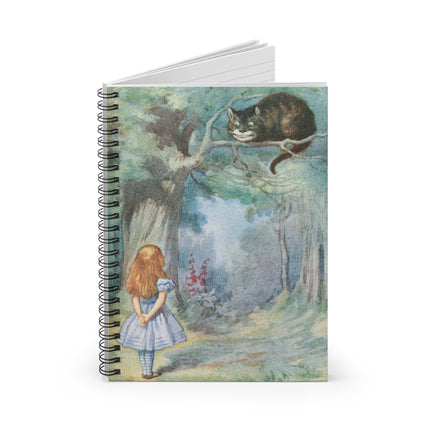 “I growl when I’m pleased, and wag my tail when I’m angry” by Sir John Tenniel Spiral Notebook - Ruled Line