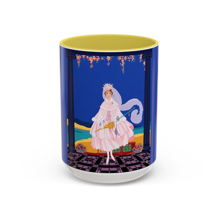 The Moonlit Promenade Colorful Mug (11oz, 15oz) – Blush Elegance, Coastal Romance & Art Deco Style