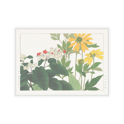 Clerodendrum & Rudbeckia by Tanigami Kônan Kiss-Cut Stickers (4 Sizes)