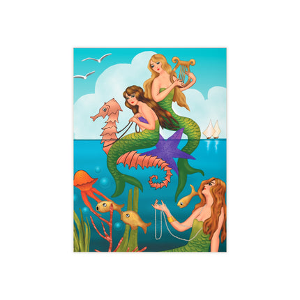 Three Mermaids with Strings of Pearls by Carlo Chiostri Ceramic Tile
