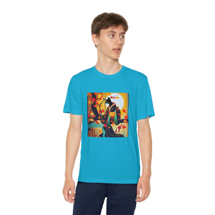Black Cat in Kimono Youth Competitor Tee
