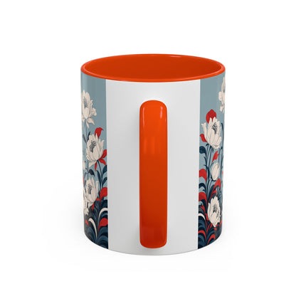 ❤️🌺 The Scarlet Parasol Spectacle Colorful Mug – Art Deco Fashion Elegance