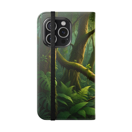 🪶🌲 The African Grey Sentinel Flip Case – Quiet Strength & Woodland Adventure