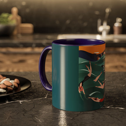 Summer Splash Colorful Mugs – Retro Beach Joy & Carefree Summer Vibes