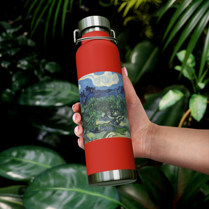 Olive Trees by Vincent Van Gogh Copper Vacuum Insulated Bottle, 22oz