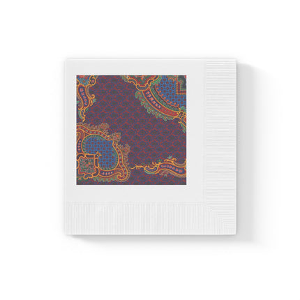 Design for a Carpet by Anonymous IV White Coined Napkins