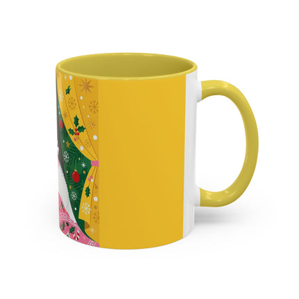 💌🎄 The Christmas Letter Of Holly House Colorful Mug – Whimsical Art Deco Holiday Charm