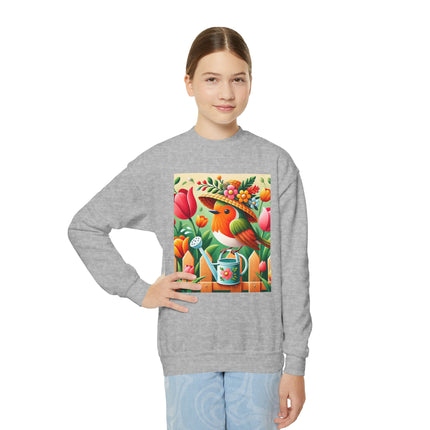 The Little Garden Tender Youth Crewneck Sweatshirt – Sunshine, Sweetness & Blooming Imagination