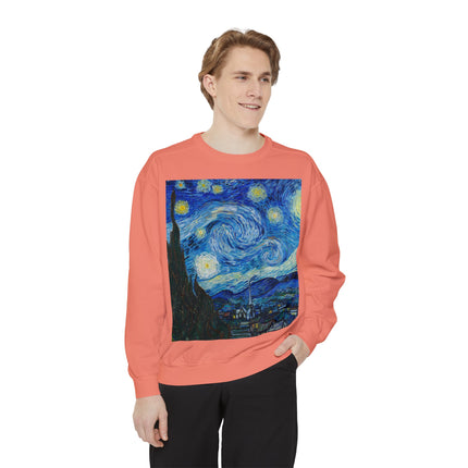 The Starry Night by Vincent Van Gogh Garment-Dyed Sweatshirt