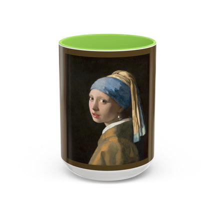 Girl with a Pearl Earring by Johannes Vermeer Colorful Mugs (11oz, 15oz)
