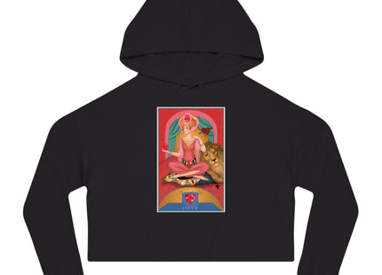July & Ruby (from the Gem Series) by Sofia Chiostri Women’s Cropped Hooded Sweatshirt