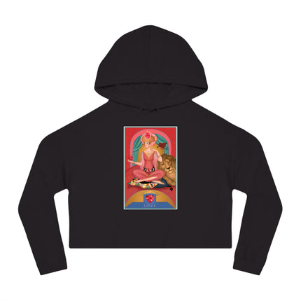 July & Ruby (from the Gem Series) by Sofia Chiostri Women’s Cropped Hooded Sweatshirt