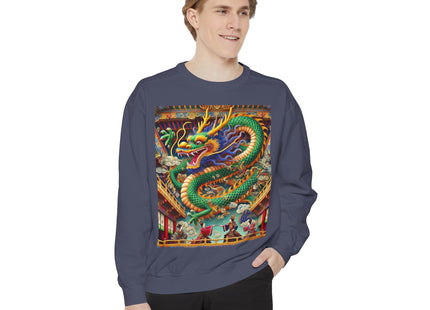 Tibetan Dragon Over Kabuki Duel Sweatshirt