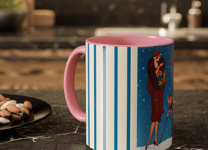 Snowfall & Couture Colorful Mugs (11oz, 15oz)
