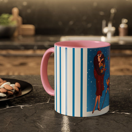 Snowfall & Couture Colorful Mugs (11oz, 15oz)