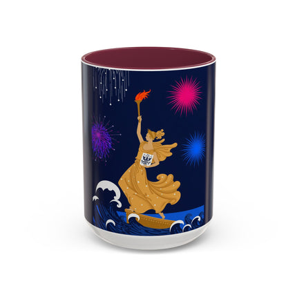 Liberty's Triumph Colorful Mugs – Art Deco Glory & Triumphant Spirit